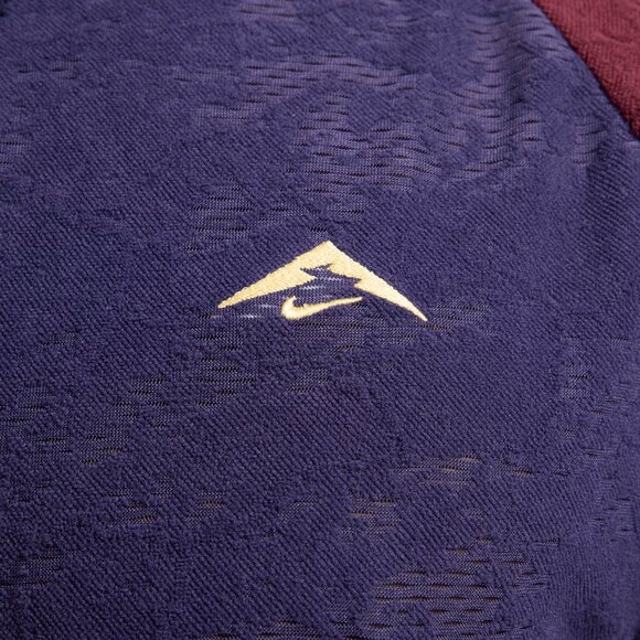 $85 NIKE TRAIL 1/2 ZIP RUNNING PULLOVER JACKET TOP FB7535-555 PURPLE/MAROON L - Picture 4 of 8